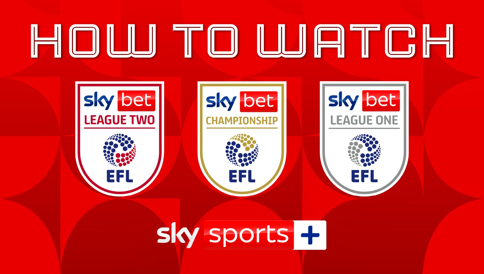 The EFL Championship, League One and League Two logos, then below them the Sky Sports logo.